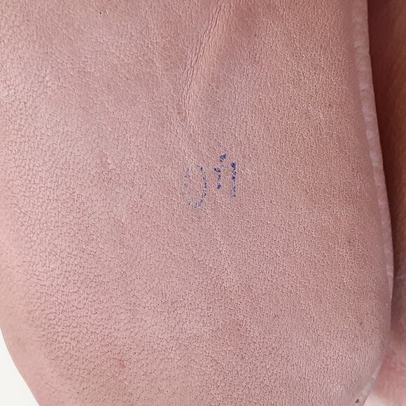 Taos Vintage Baby Moccasins Native American Booties Toddler 2/3 Leather Pink - Picture 9 of 11